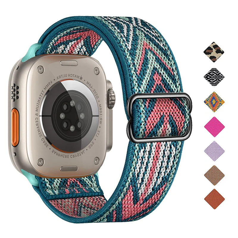 

Scrunchie Strap for Apple Watch Band 44mm 40mm 45mm 41mm 38mm 42mm 49mm Elastic Nylon Bracelet iWatch Series Ultra 8 SE 7 6 5 3