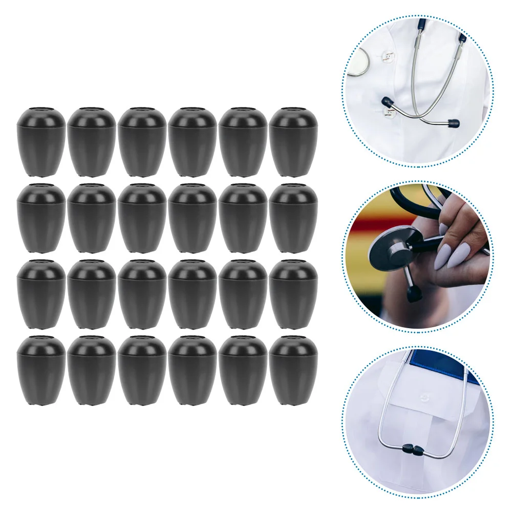 

Black Auscultation Earplugs Stethoscopes Accessory Replaceable Silicone Earbuds Replacement