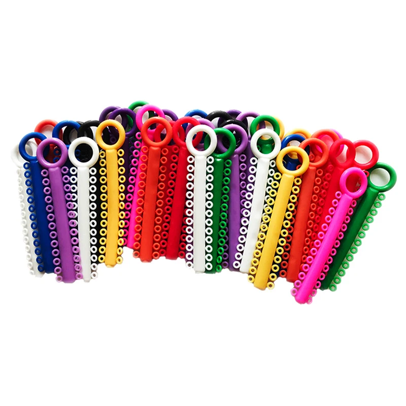 

40sticks Dental Oral Ligature Orthodontics Ties Elastic Rubber Bands Dentist Tools Braces Adult Dental Ligature ties Multi Color