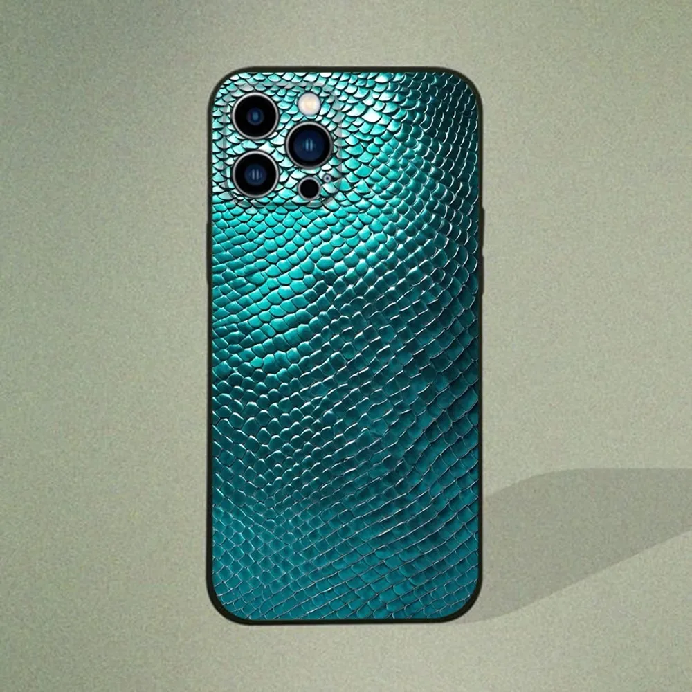 Чехол для телефона из змеиной кожи IPhone 15 14 13 12 11 Pro Max Mini 8 7 Plus SE2 X XR XS MAX Silcone Soft Cover