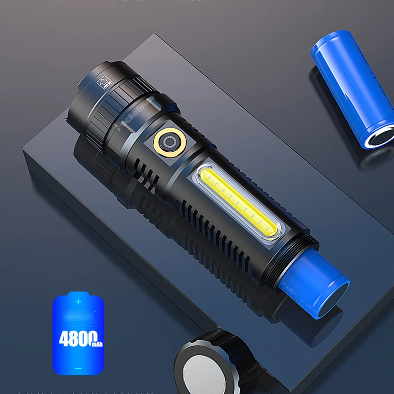 Светодиодный тактический фонарик XHP70.2 с зарядкой от USB и фокусировкой