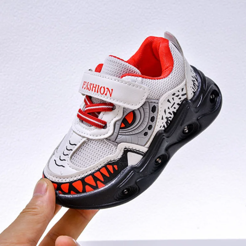 Кроссовки Детские со светодиодной подсветкой мягкая подошва спортивная обувь с