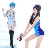 eva student girl swimsuit cosplay sexy anime swimsuit halter swimsuit cosplay costume sukumizu asuka ayanami mari swimsuit