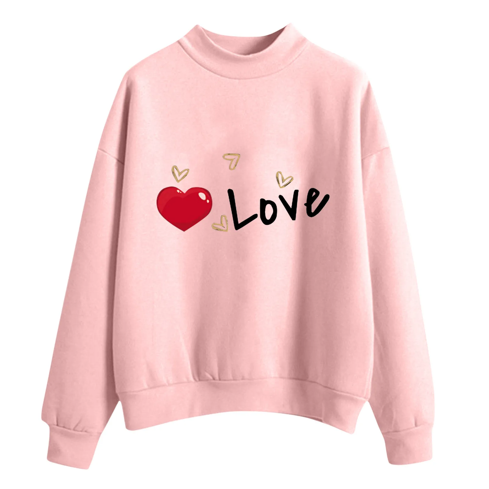 

Womens Autumn And Winter Casual Hoodie Sweatshirt Cute Printed Round Neck Long Sleeve Pullover Sweatshirt Crop Top with Hood