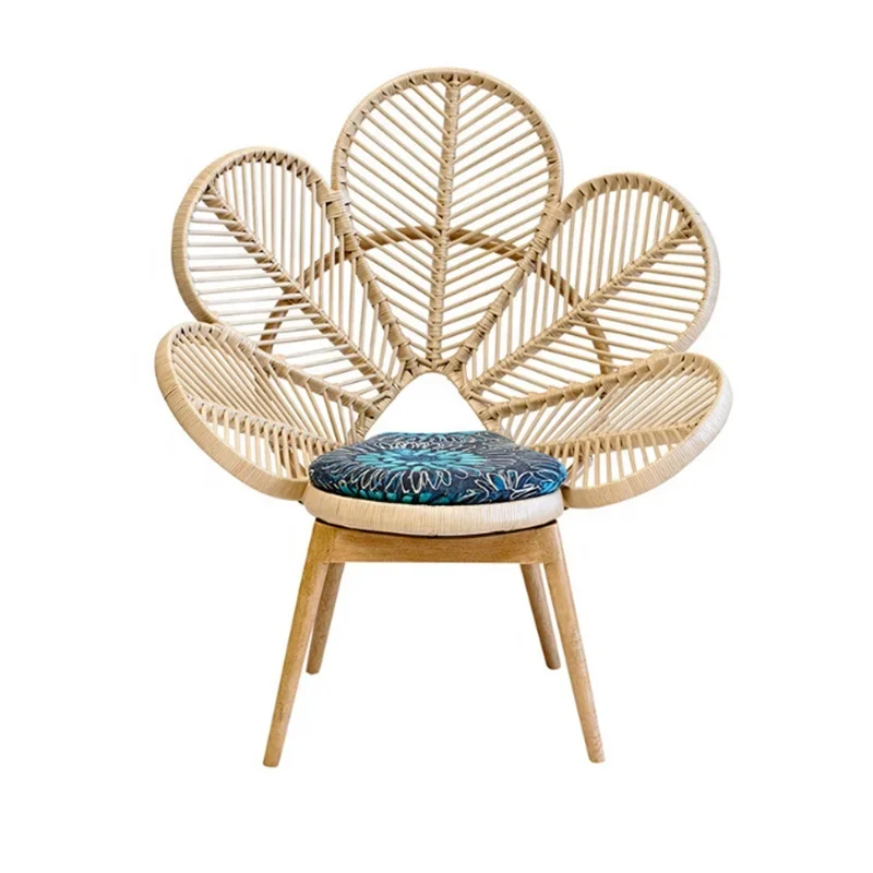 Уличная мебель для гостиной стул из ротанга с павлином