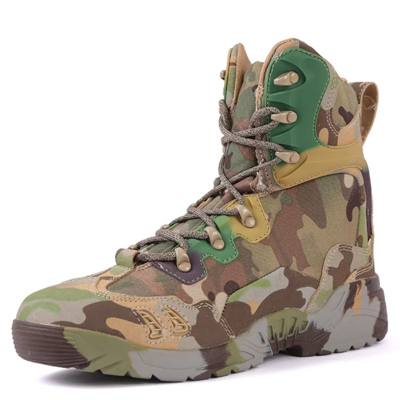

Men's Tactical Military Boots Camouflage Hiking Hunting Shoes Men Jungle Work Shoes Mens Breathable Combat Desert Boots Sneakes