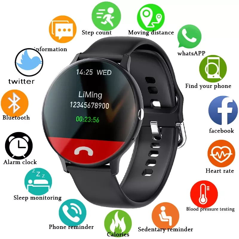 

LIGE Smart Bluetooth Call Watch Men Women Heart Rate Sports fitness tracker Bracelet Waterproof Watch Man For Android IOS Xiaomi