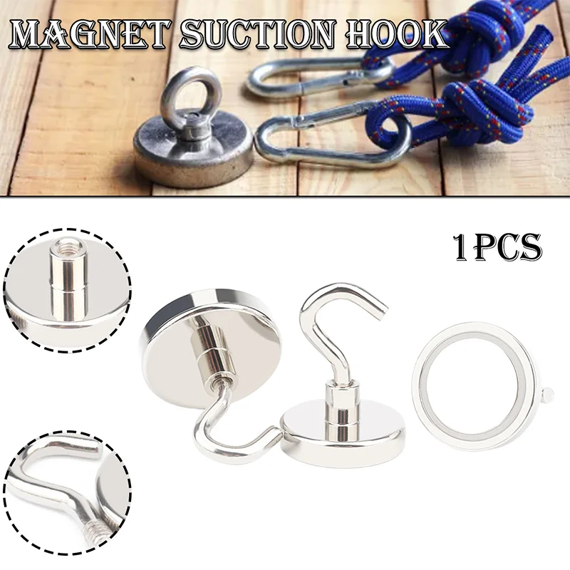 

1Pc Strong Magnetic Hooks Practical Load Bearing Hook Multi-Purpose Storage For Home Kitchen Storage Key Coat Cup Hanging
