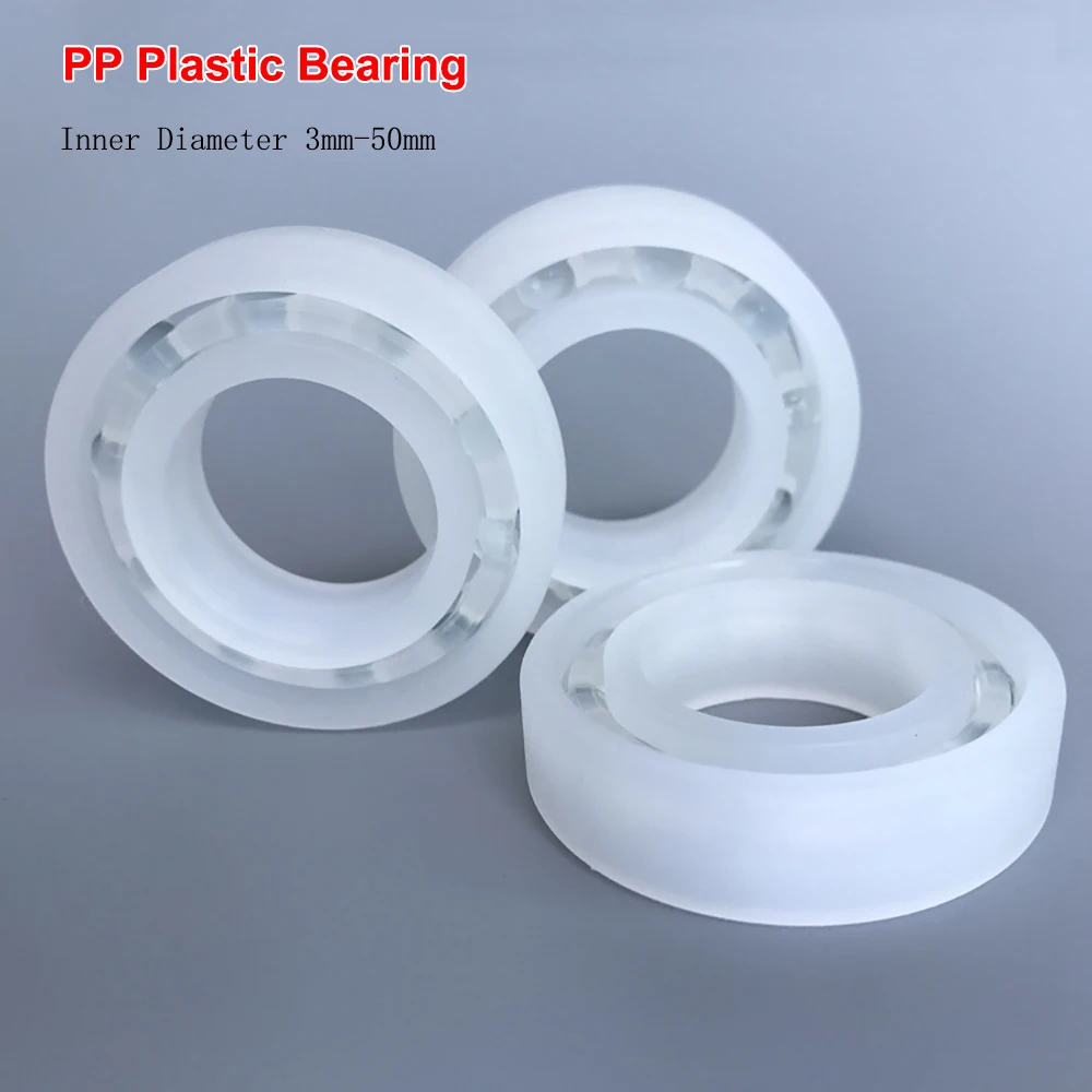 

PP Plastic Bearing Corrosion Resistant Non-rust Non-magnetic Insulation Inner Diameter 3mm-50mm Transmission Parts