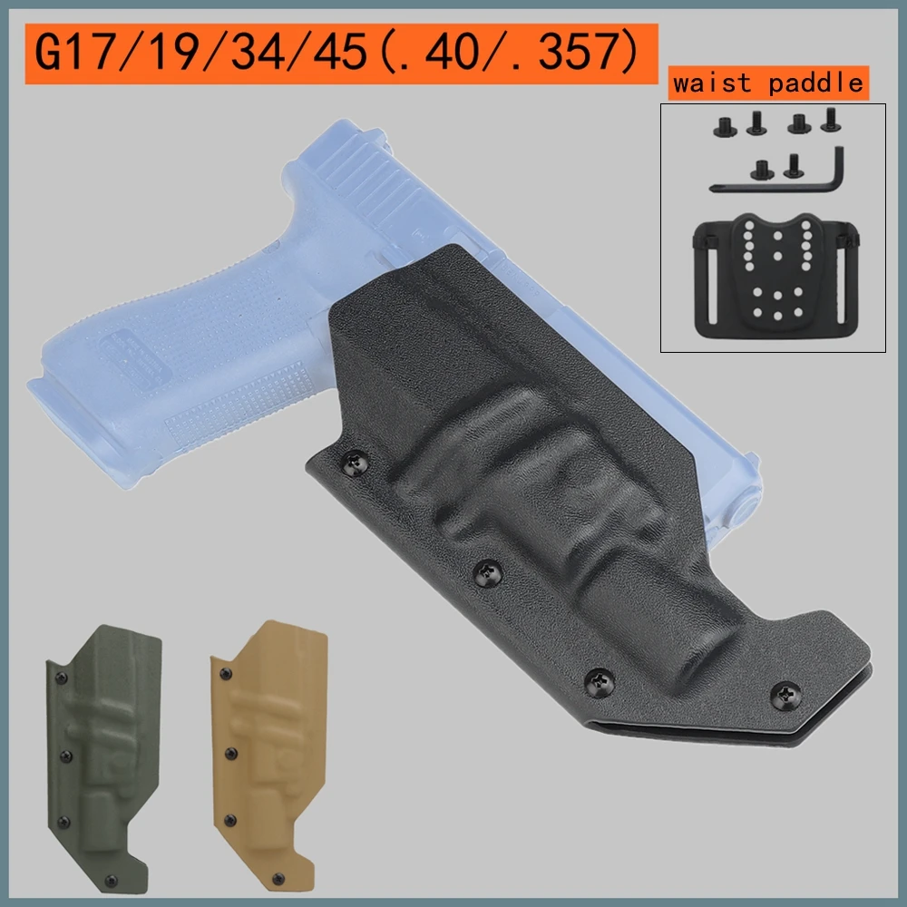 Фото G17/19/34/45 Кобура Kydex IWB .40/.357 Внутренний пояс Скрытая кобура Охотничья правая кобура для пистолета Чехол №1