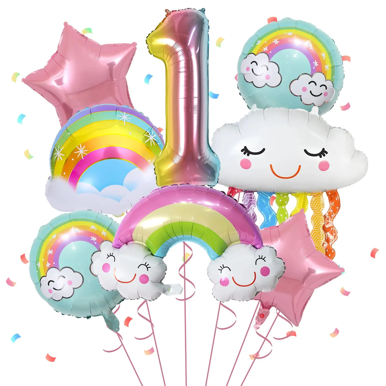 

MINISO Градиентные фольгированные шары 32 дюйма 1-9 лет