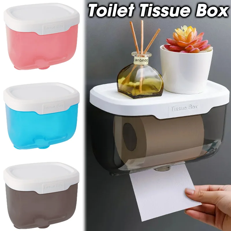 

Bathroom Toilet Paper Holder Punch-free Waterproof Storage Box Toilet Paper Storage Rack Paper Towel Kitchen Storage Accessories