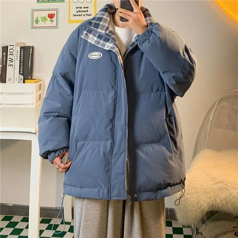 Plus Velvet Thick Thick Warm Top Korean Version Korean Version Loose Simple Fashion Trend Casual All-match Lazy Wind Down Jacket