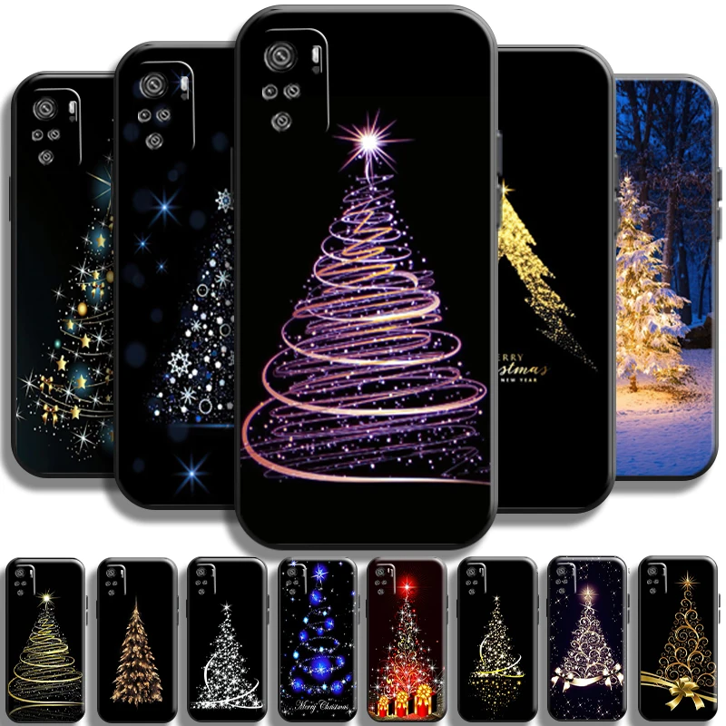 

Merry Christmas Tree Deer For Xiaomi Redmi Note 11 11T 11S 10 10S 10T Pro Phone Case Coque Funda Shell TPU Cases Liquid Silicon