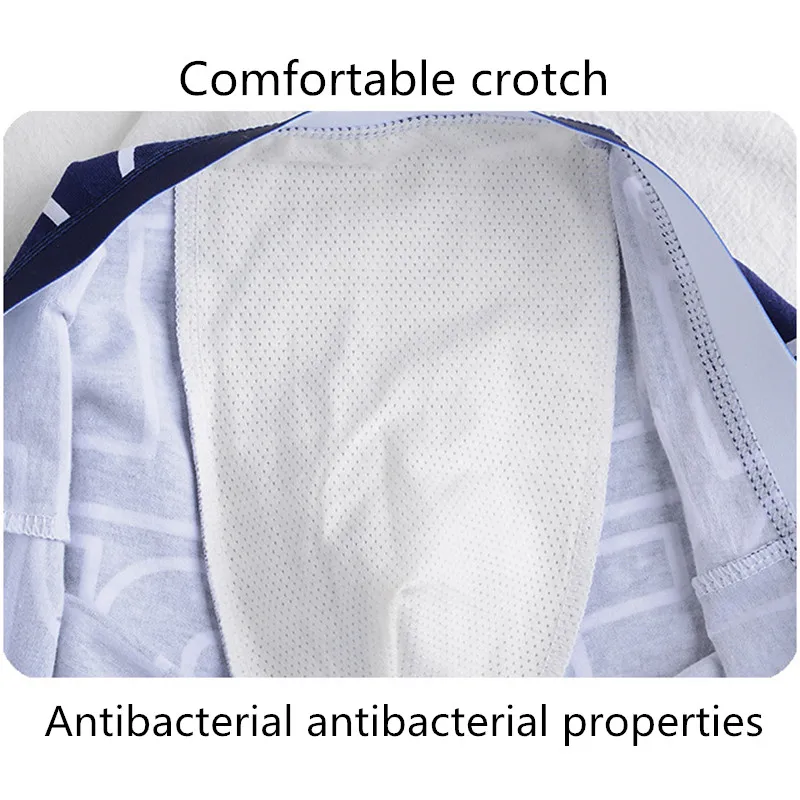 5Pcs/Lot Men's Underwear Men Pure Cotton Boxer Shorts New Trend Antibacterial Crotch Large Size Men's Boxer