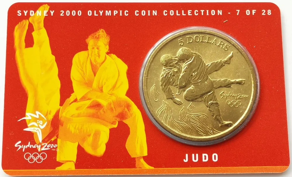 

Юбилейная памятная монета Judo 38 мм, Австралия 2000, 5 юаней, Сидней, абсолютно оригинальная