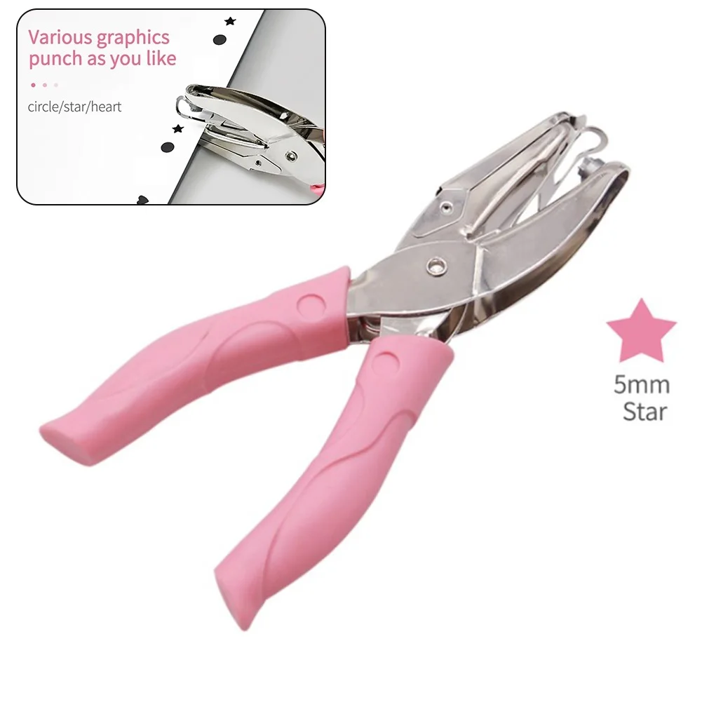

5/5.5/6MM Handle Single Hole Punch DIY Loose-leaf Paper For Scrapbooking Tools Office Binding Supplies 8pcs Paper Can Punch
