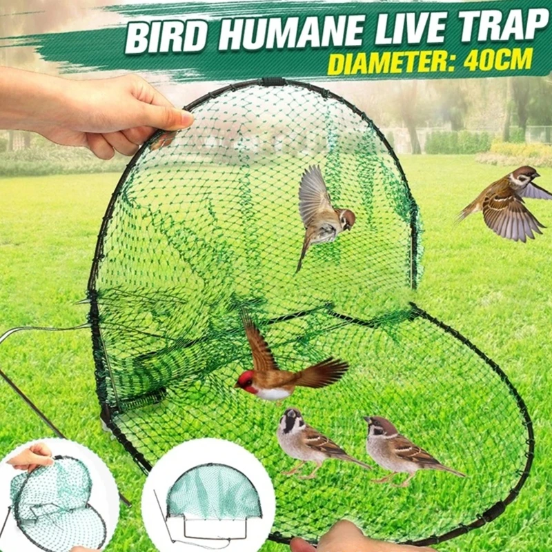 

2022 New 20/30/40 50cm Bird Net Humane Live Trap Rabbits Catching Mesh For Home Garden Trapping Hunting Pigeon Quail