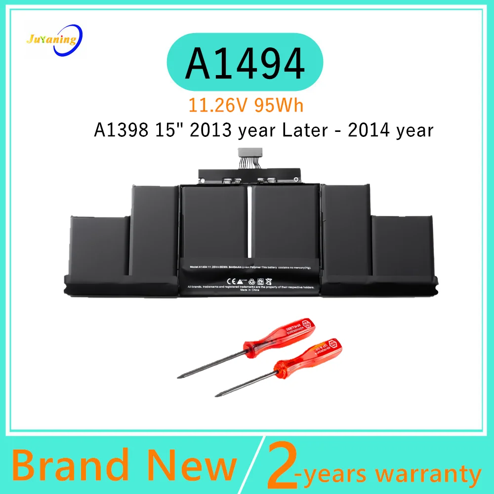 Фото A1494 A1618 Аккумулятор для ноутбука Apple Macbook Pro 15 дюймов A1398 Retina (ME293 ME294 MGXA2 MGXC2 конец 2013 г. и середины 2015 г.) №1