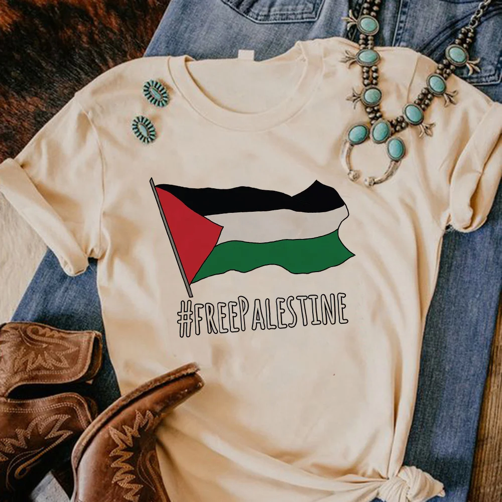 

Palestine top women summer Japanese t shirt girl graphic clothing