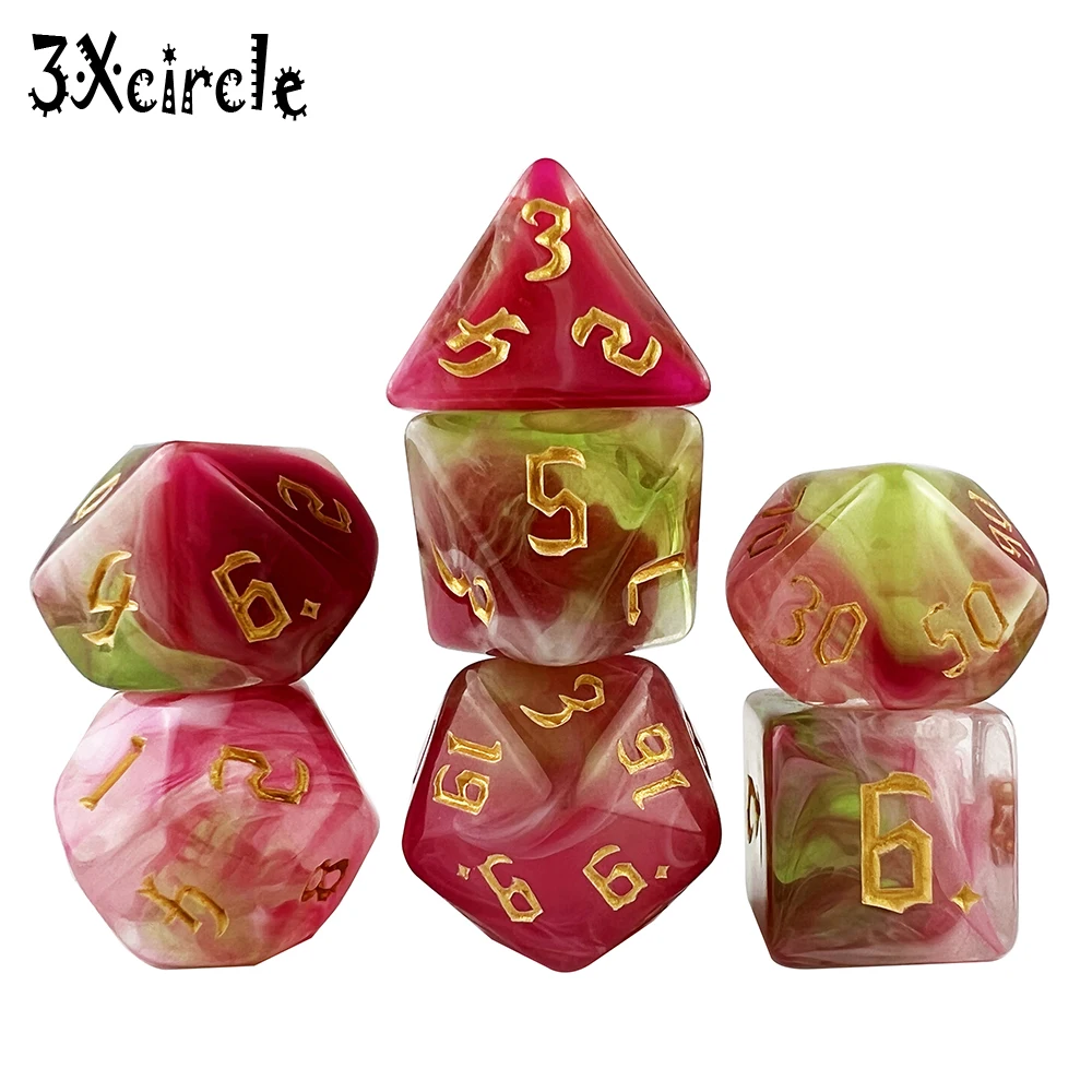

Полигедрал 4 цвета игральные кости D4,D6,D8,D10,D12,D20 для семейвечерние Смешные настольные кубики игры для взрослых