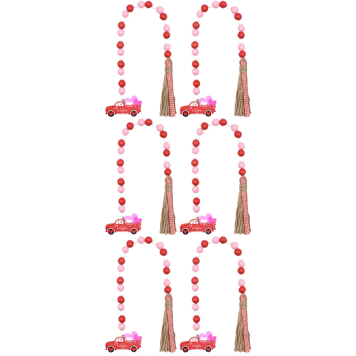 

Гирлянда из бусин на День святого Валентина, 6 шт., бусины на День святого Валентина, гирлянды, подвески для дома