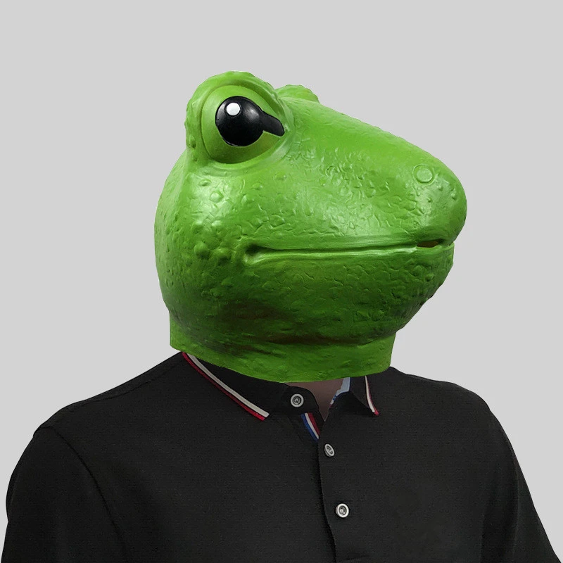 Забавная голова животного ящерицы милая лягушка маскарадная вечеринка пародия
