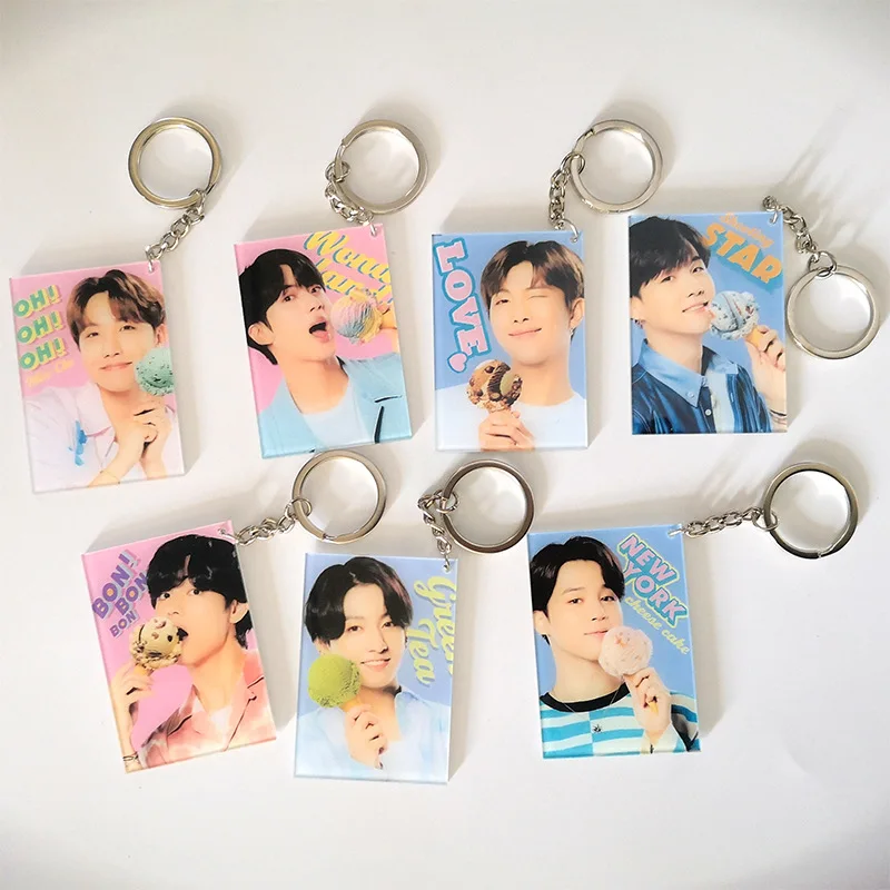 

Stray Kids Keyrings Kpop Boys TXT Acrylic Keychains Pendant Key Ring Charm Jewelry Fans Collection K Pop Photocards Accessories
