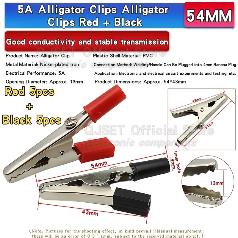 

10 шт. 029 металлические зажимы типа «крокодил», тестовые зажимы для электронных продуктов с винтами и паяными портами, зажимы для проводов электрика