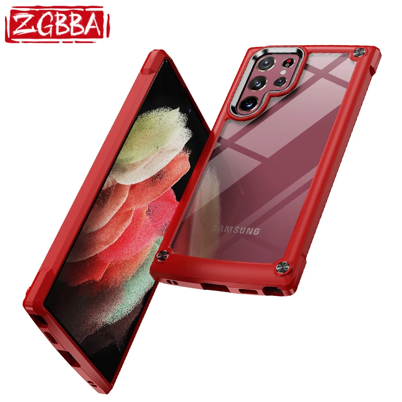 

Anti Drop Solid Color Transparent Protection Phone Case For Samsung Galaxy S20 FE S21 S22 Ultra Plus 5G Shockproof Clear Cover