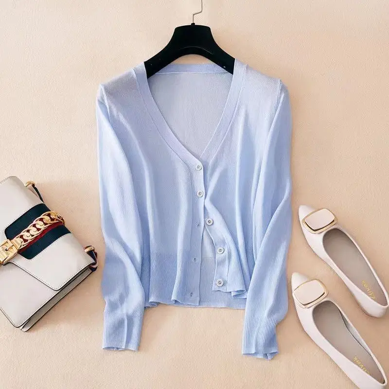 

Женская модная Стильная хлопковая шаль, кондиционерная рубашка, куртка, женская ажурная кружевная Солнцезащитная одежда, вязаный кардиган ...