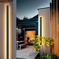 waterproof outdoor wall lamp ip65 courtyard led long wall light garden villa porch sconce light 110v 220v door wall lamps