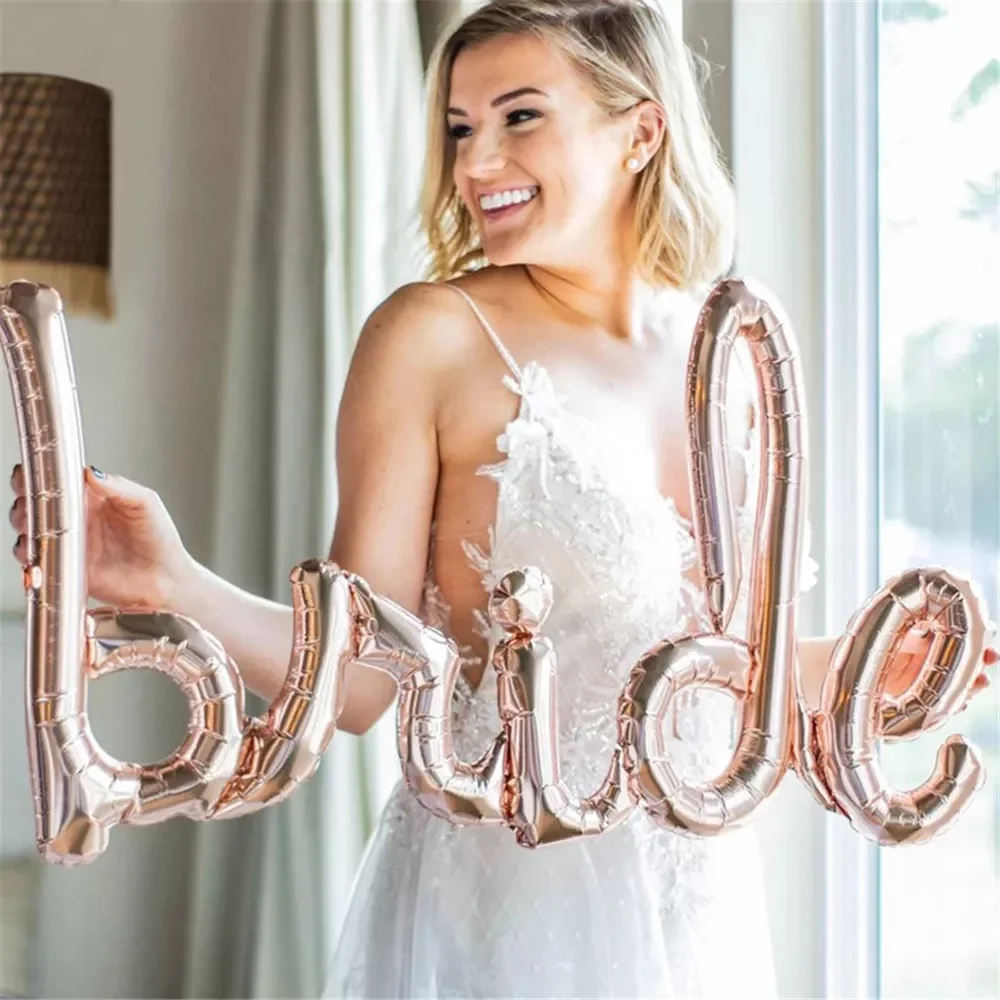 

Rose Gold Bride To Be Letter Foil Balloon Mr Mrs Wedding Decoration Bridal Shower Hen Party Favors Bachelorette Party Supplies