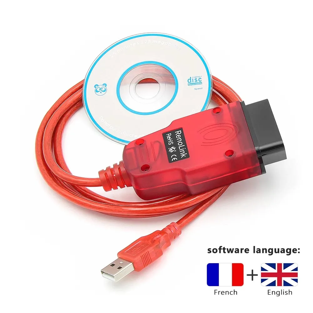 Автомобильный диагностический инструмент Renolink V1.99 OBD2 для Renault OBD 2 ECU Тюнинг