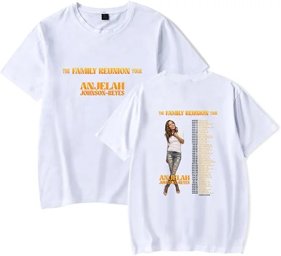 Футболка Anjelah Johnson The Family Reunion Tour 2025 топы для мужчин и женщин повседневная футболка