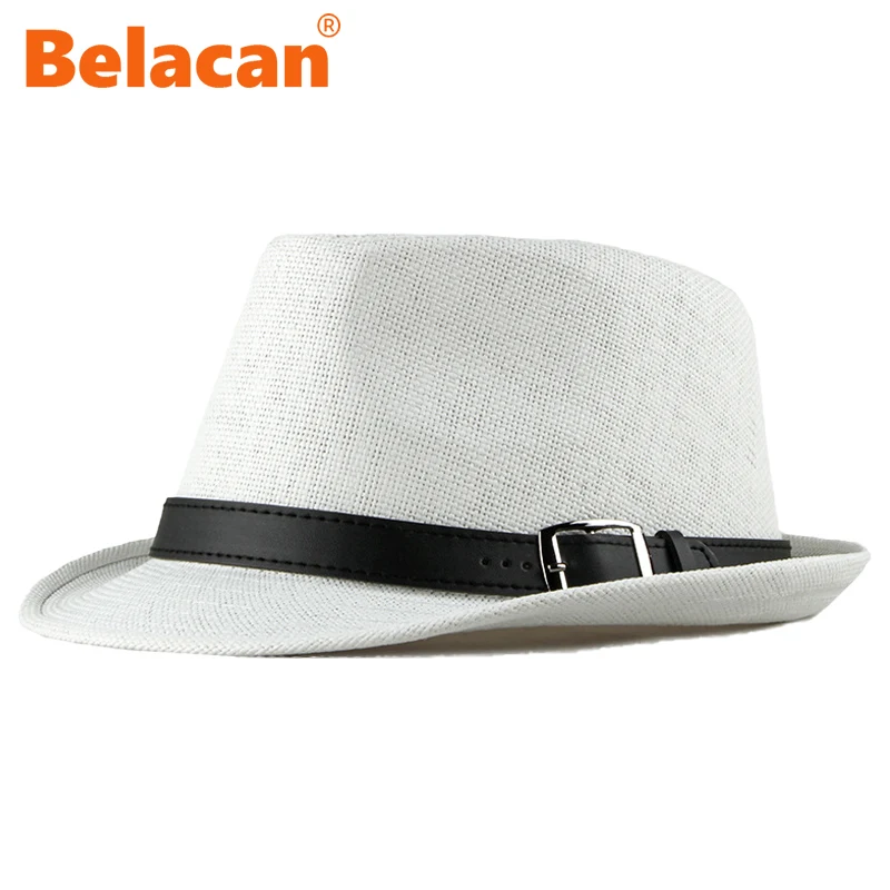 2022 New Beach Sun Hat Men Spring Summer Panama Casual Fedoras Top Jazz Straw Hat For Women Chapeau dad Jazz Trilby Cap Sombrero
