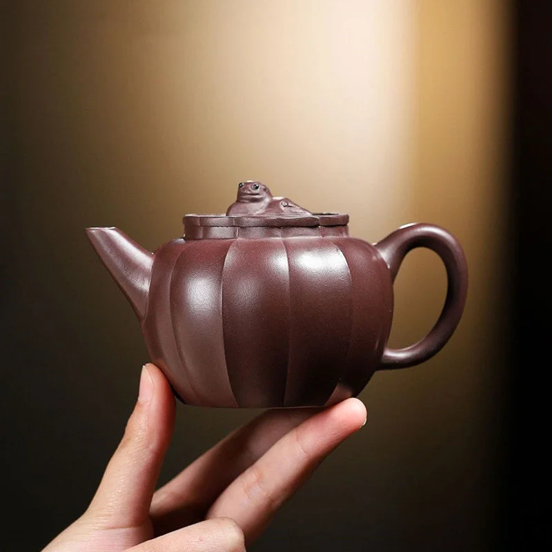 

Чайники из натуральной фиолетовой глины Yixing, 180 мл, чайники ручной работы известных художников, чайник из сырой руды и фиолетовой глины Zhu, китайский чайный набор Zisha