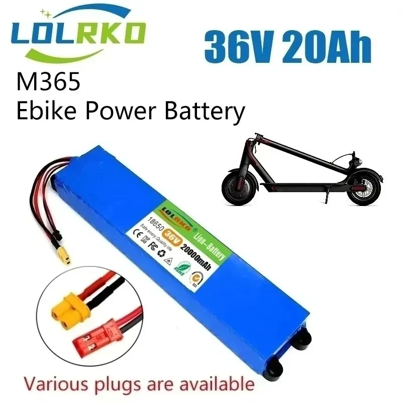 

Аккумулятор 36 В, 20 Ач, 18650 литиевый аккумулятор 10S3P, 20000 мАч, 500 Вт, одинаковый порт, 42 в, аккумулятор для электроскутера M365 ebike с BMS