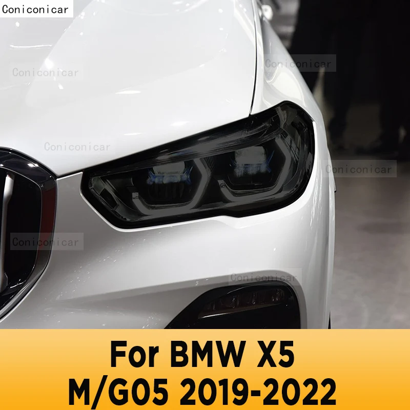 

For BMW X5 M G05 2019-2022 Car Exterior Headlight Anti-scratch Front Lamp Tint TPU Protective Film Repair Accessories Sticker