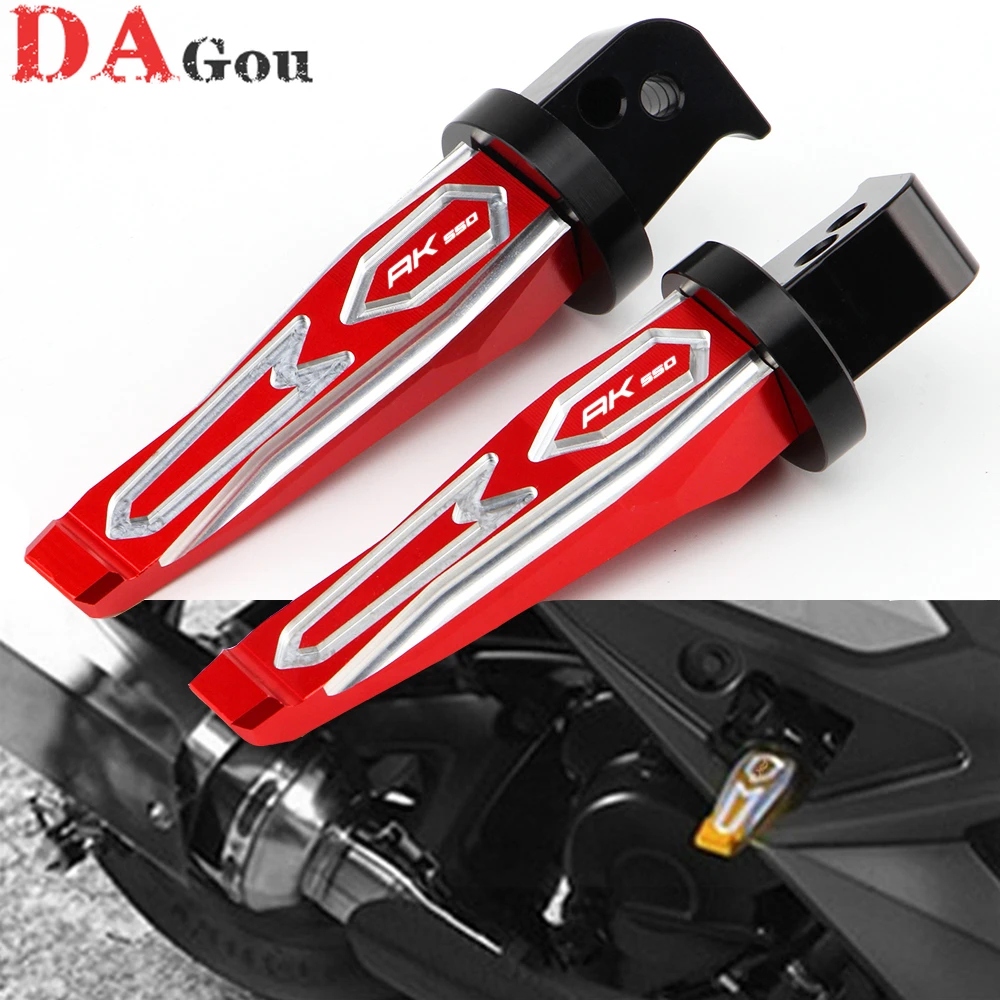 

2022 New Motorcycle Aluminum Rear Passenger Footrests Foot Rests Pegs Rear Pedals Peg For KYMCO AK550 AK 550 2017-2021