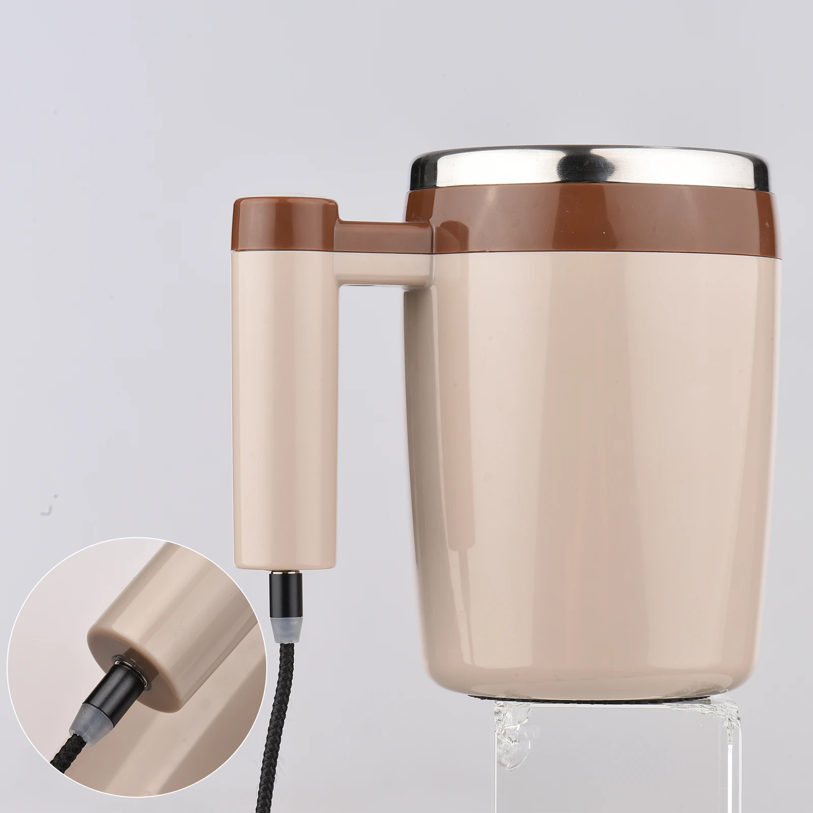 

Автоматическая кружка-перемешиватель с крышкой, автоматическая Магнитная чашка-перемешиватель для кофе, Электрическая Кофе-машина из нерж...