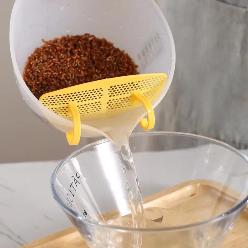 

Filtering Egg Liquid Egg Strainer Bowl Multipurpose Transparent Egg Mixing Bowl Filter Washing Rice Filter Measuring Cup