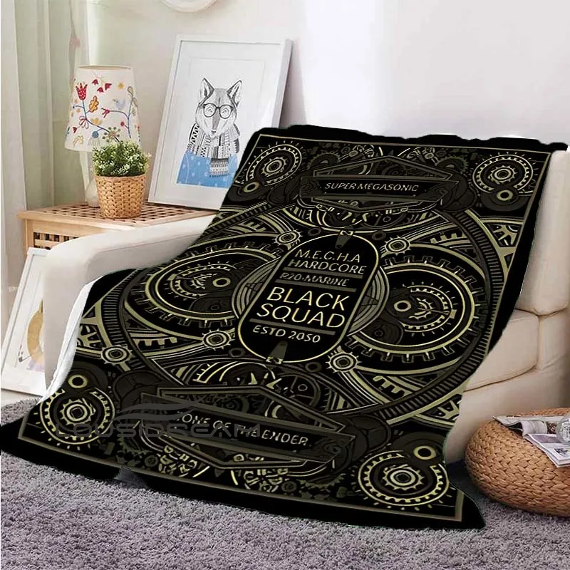 

Punk Industrial Wind Plush Soft Blanket 3D Printed Flannel Fluffy Fleece Blanket Adult Gift Sofa Travel Warm Camping Blanket