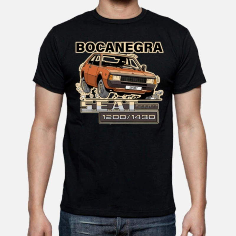 Hot Sale Classic Spain Car S E A T 1200/1430 Sport "Bocanegra" T Shirt. 100% Cotton Short Sleeve O-Neck T-shirt Casual Mens Top