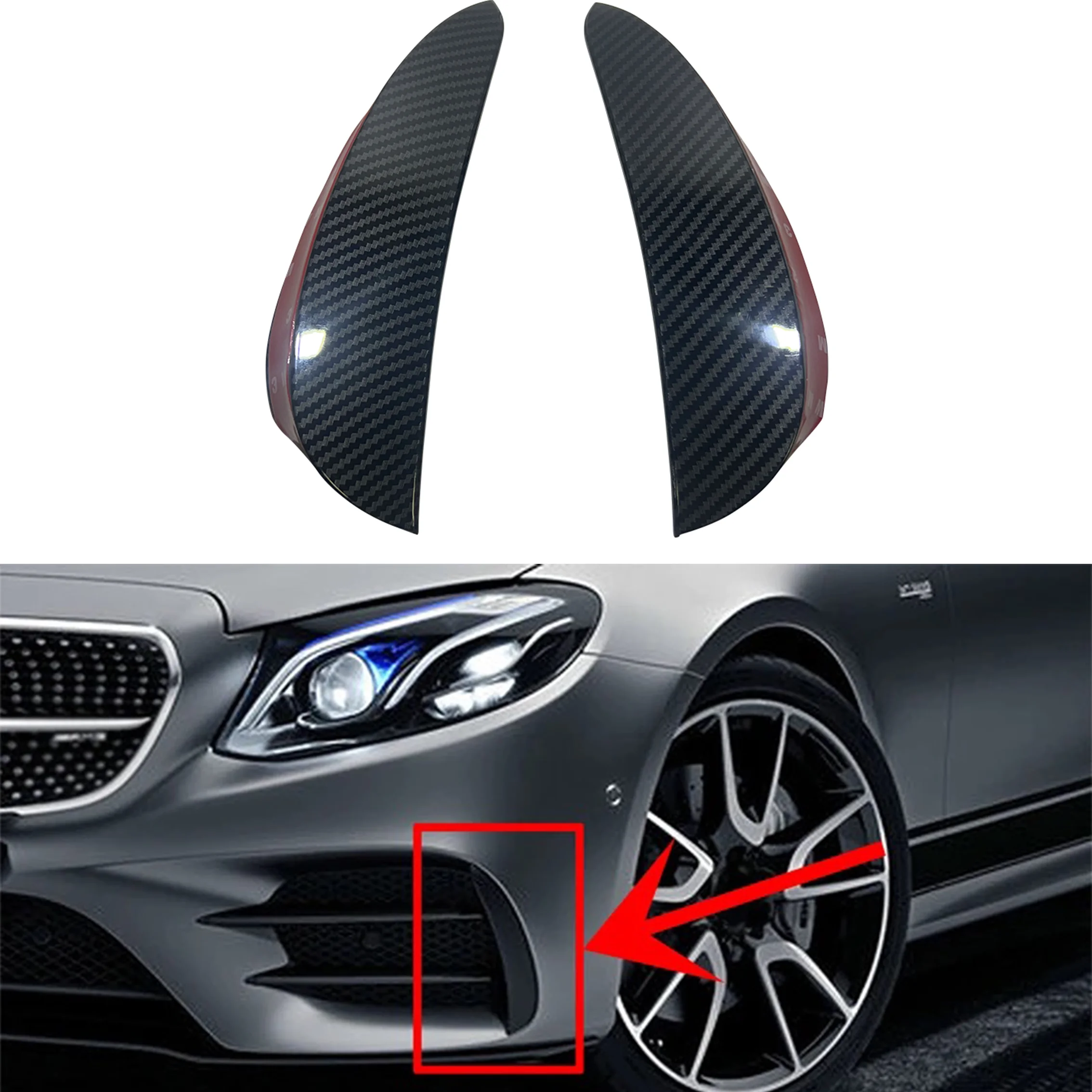 Чехол на передний бампер для Mercedes Benz W213 AMG C238 E180 E200 E220 E250 E300 E43 E53 2016 2017 2018 2019