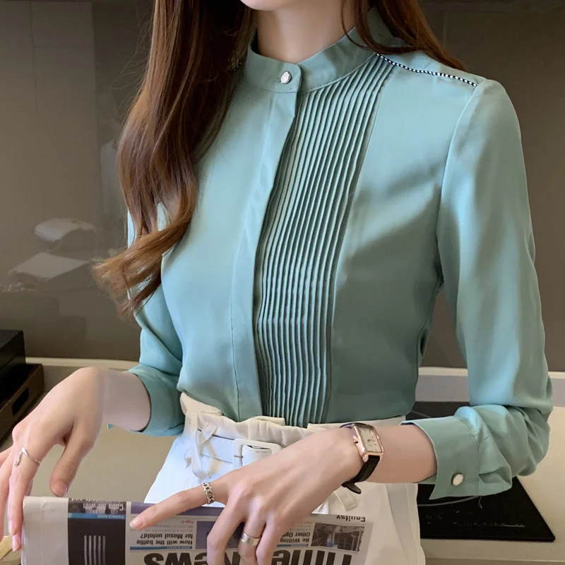 

Women's blouse women's blouses mujer de moda 2021 collar collar office blouse