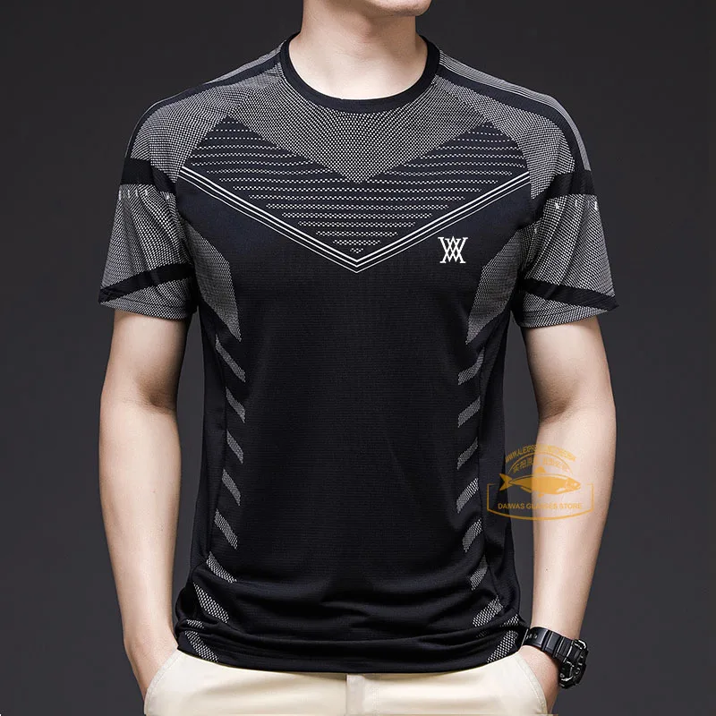 

Golf Sport High Quality Polo Shirts Men's Letter Print Golf Polo Shirts Casual Solid Colors Men's Tops Short Sleeves