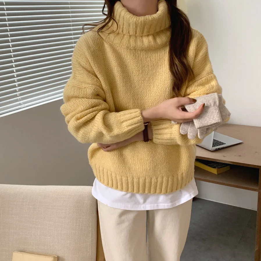 

New Pullover Maternity Sweater 2021 Winter Loose Casual White
