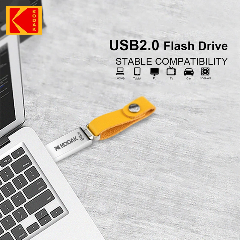 USB-флеш-накопитель KODAK компактный металлический 16-64 Гб |