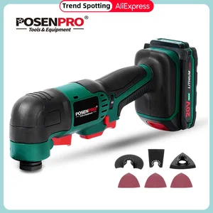 Осциллирующий многофункциональный инструмент POSENPRO, 20 в, для ремонта дома, 2 А  ч, с литий-ионным аккумулятором и аксессуарами